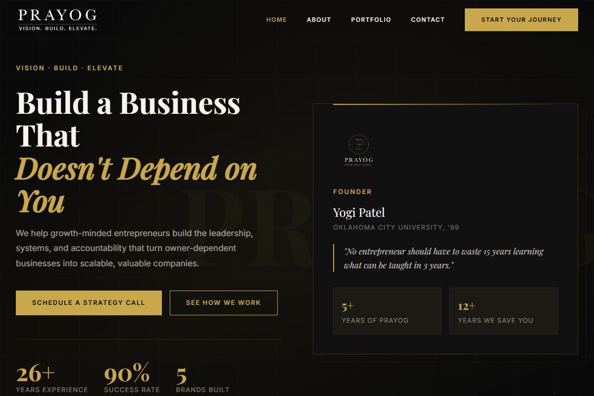 Prayog Management - Consulting Firm Website